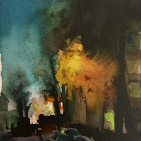 "4.11.2019 16.42" (watercolour on paper, 11x15cm, 2020)