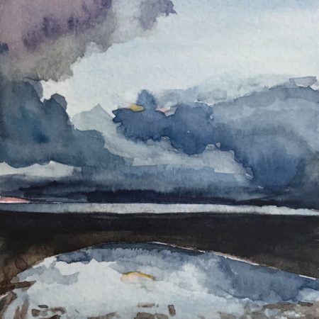 "30.12.2017 14.46" (watercolour on paper, 11x15cm, 2019)