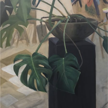 Monstera deliciosa (oil on hardboard, 63x79cm, 2018)