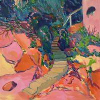 Remembered landscapes: L'escalier (acrylic on canvas, 40x50cm, 2021)